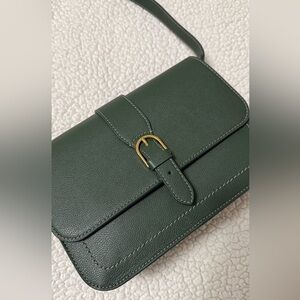 Fossil Zoey Lg flap Viridian Green leather crossbody bag